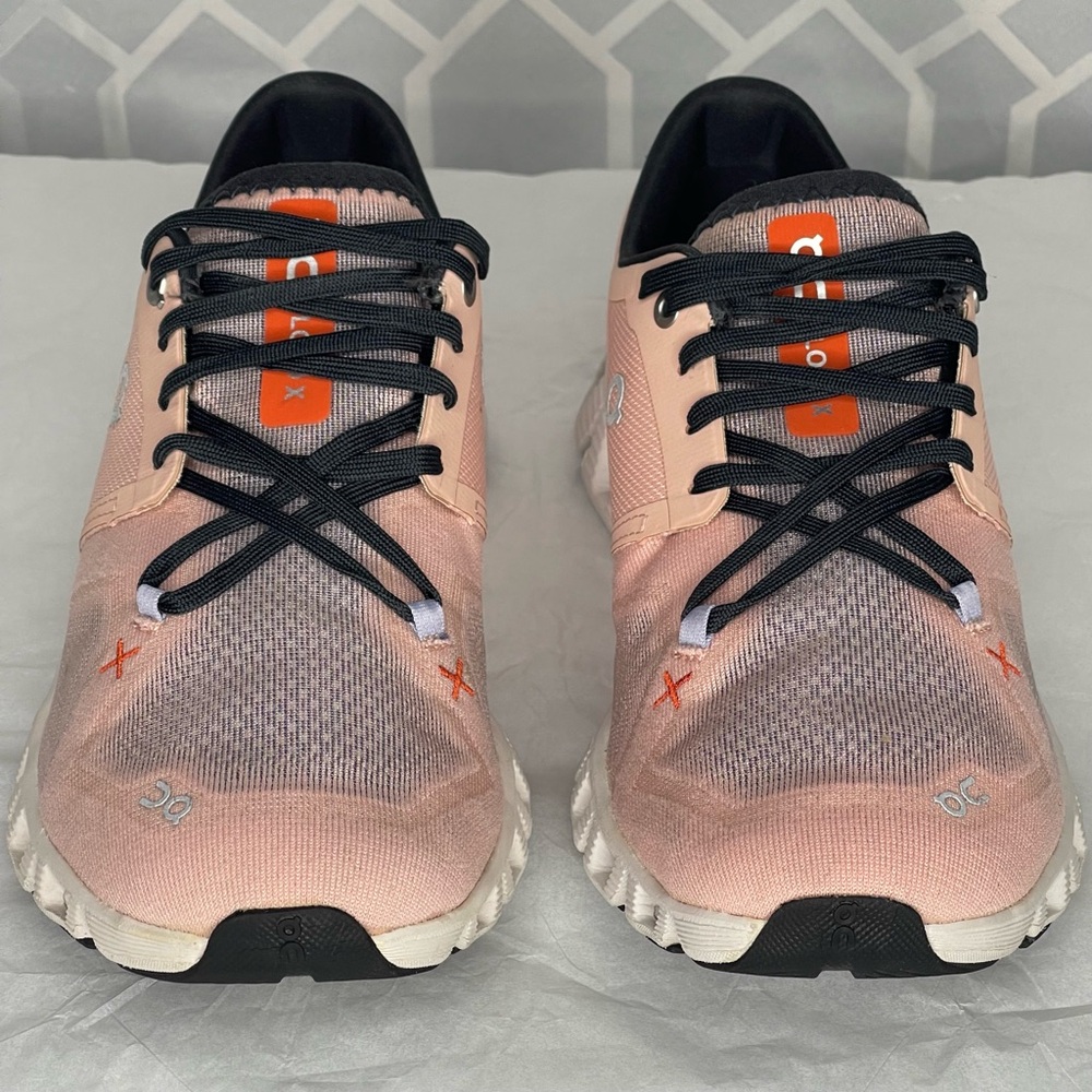 On Cloud X 3 Rose Sand Mesh Athletic Running Shoes Women's 8.5